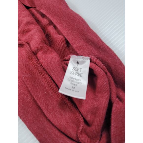 Soft Serve Womens Medium Red Zip Up Hoodie Original Cloud Cotton Inside Out Styl - Picture 7 of 9